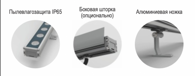 Прожектор линейный архитектурный WLN DMX 24В 36Вт RGB 10*60˚1m SignImpress